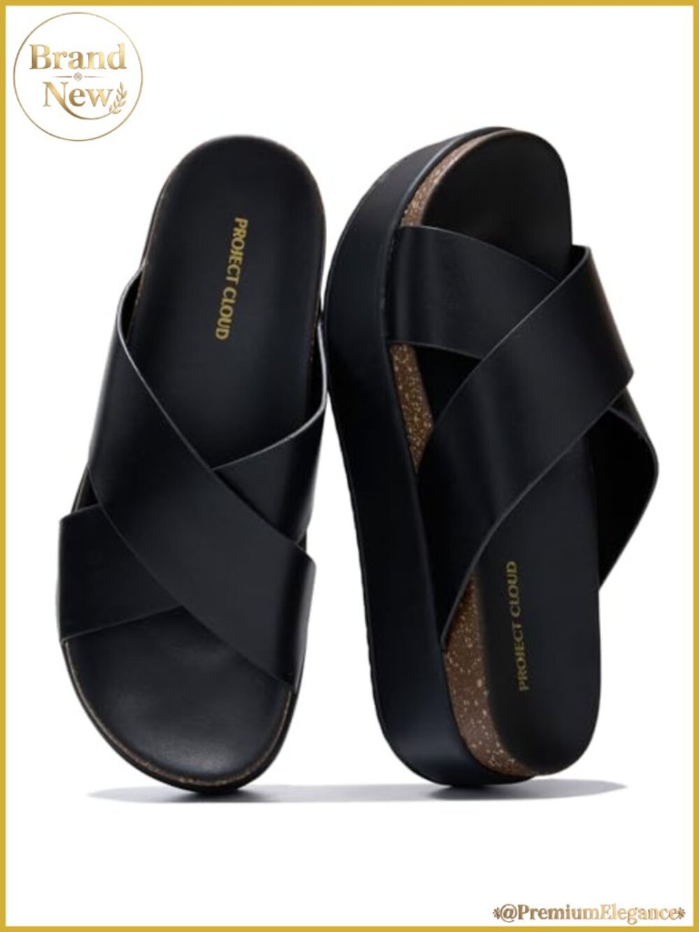 Platform Wedge Slide Sandals Women Cross Strap Comfort Dressy
